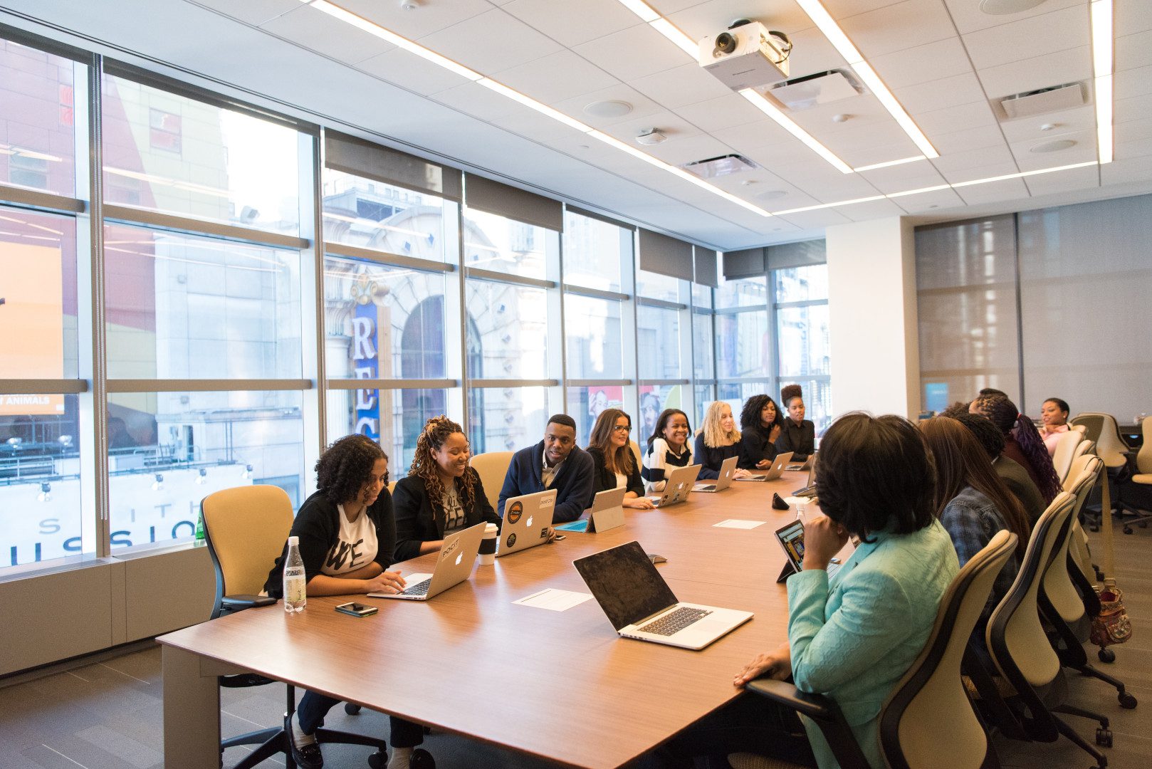 A group of business people having a meeting